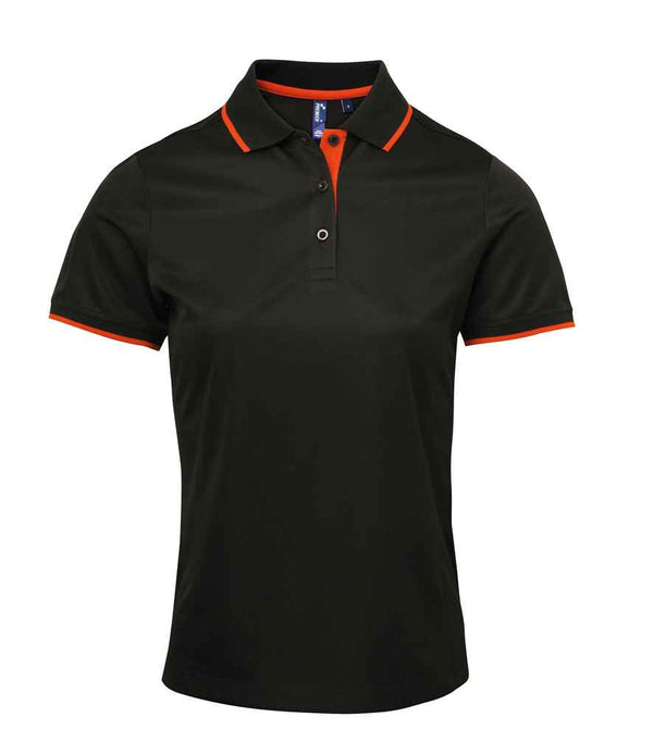 Premier Ladies Contrast Coolchecker® Piqué Polo Shirt