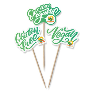 Bespoke Shaped Food Flags Printed Full Colour