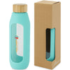 Tidan 600 ml borosilicate glass bottle with silicone grip