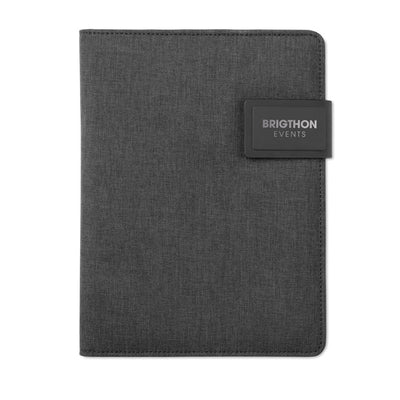 Branded A5 folder with power bank