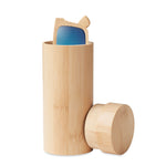 Branded Sunglasses and case in bamboo
