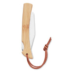 Branded Foldable knife in bamboo