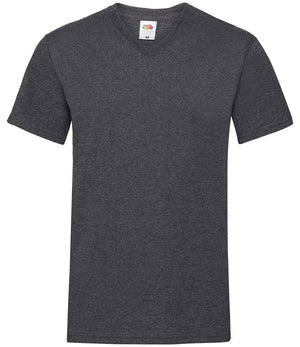 Fruit of the Loom V Neck Value T-Shirt Dark Heather
