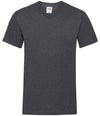 Fruit of the Loom V Neck Value T-Shirt Dark Heather