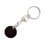 Branded Aluminium 12-sided GBP Trolley Coin On Trigger Clip + Split Ring