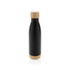 Vacuum stainless steel bottle with bamboo lid and bottom