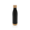 Vacuum stainless steel bottle with bamboo lid and bottom