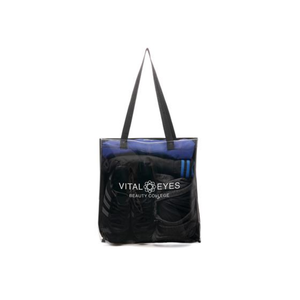 'Transparent Fabric Shopper' BLACK 600D and TPU Tote Bag