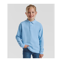Fruit of the Loom Kids Long Sleeve Poly/Cotton Piqué Polo Shirt