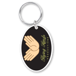 Recycled 50mm Oval Keyring
