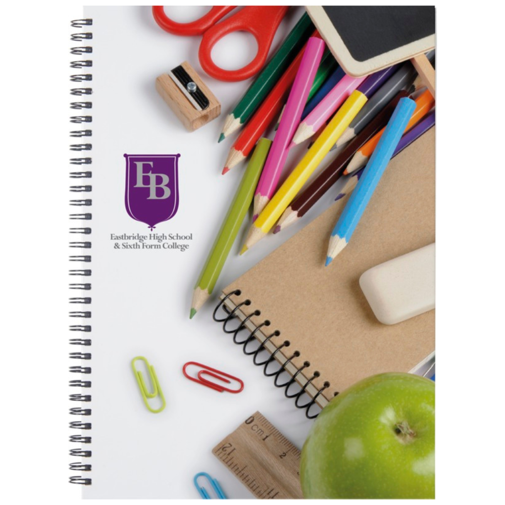 Branded Wire-o A4 notebook hard cover