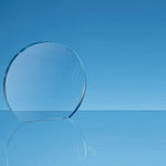 20.5cm x 19mm Clear Glass Freestanding Circle Award