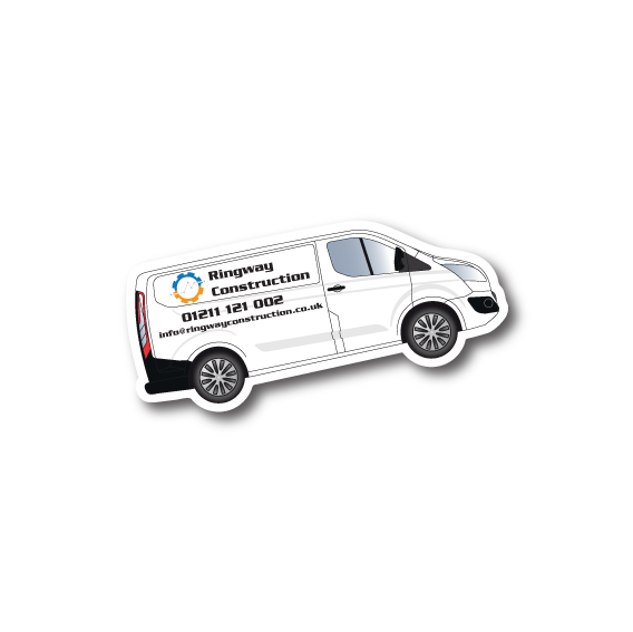Branded Transit Van Shaped Fridge Magnet