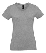 SOL'S Ladies Imperial V Neck T-Shirt Grey Marl