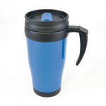Branded Polo Plus 400 ml Plastic Solid Coloured Travel Mug