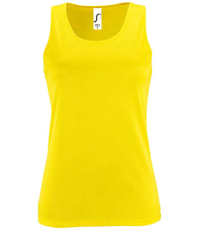 SOL'S Ladies Sporty Performance Tank Top Neon Yellow