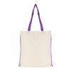 Branded 5oz NATURAL cotton shopper bag with piping trim + handles