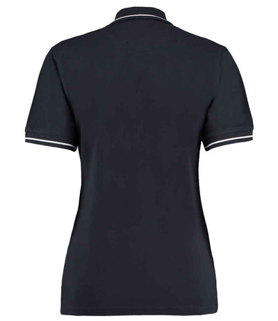 Kustom Kit Ladies St Mellion Tipped Cotton Piqué Polo Shirt Navy/White