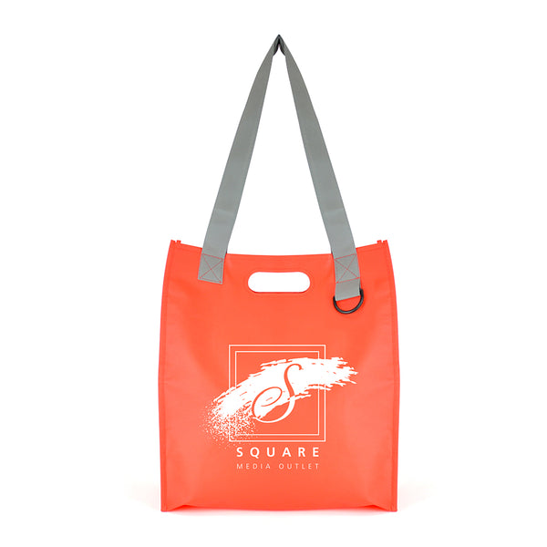 80g non-woven shopper bag with built in handles + carry handles