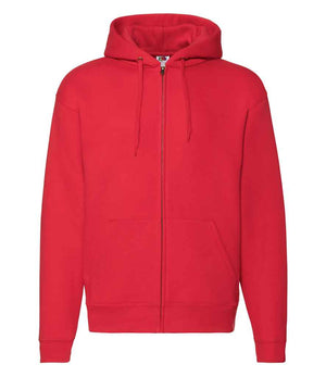 Fruit of the Loom Premium Zip Hooded Sweatshirt Red