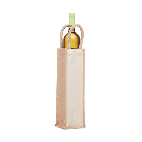 Jute wine bag for one bottle