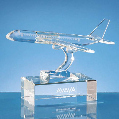 21.5cm Optical Crystal Airplane Award