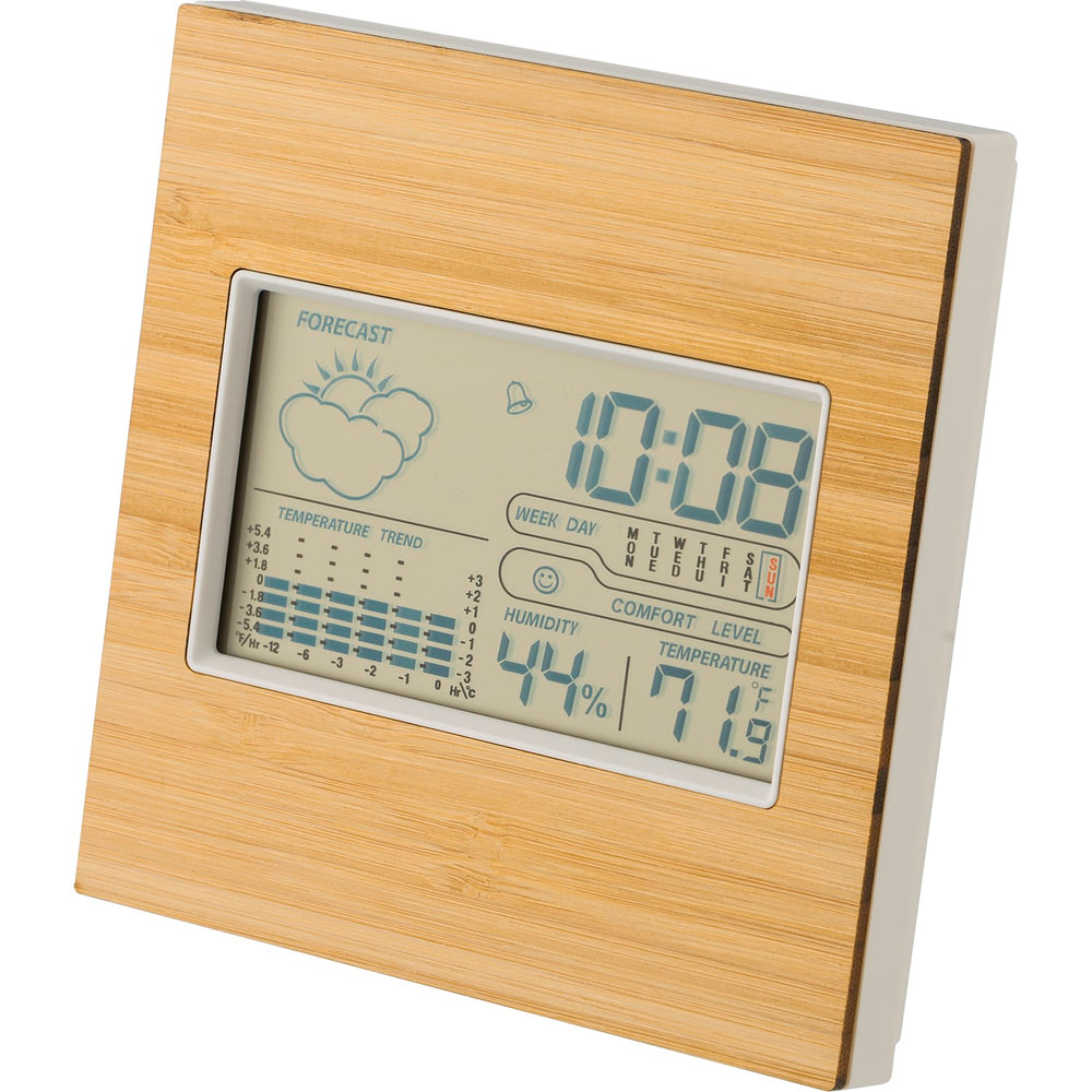 Branded Leathercote Bamboo weather station