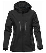 Stormtech Ladies Patrol Hooded Soft Shell Jacket Black/Carbon