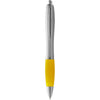 Nash ballpoint pen silver barrel and yellow grip