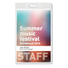 Branded Transparent badge 7.5cmx12.5cm