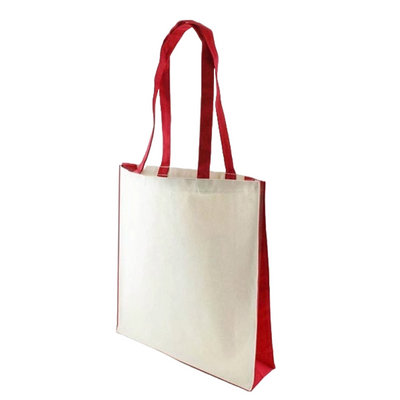 Folly 10oz Canvas Tote Bag with Coloured Handles & Gusset