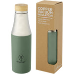 Branded Hulan 540 ml copper vacuum insulated stainless steel bottle with bamboo lid