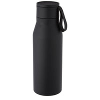 Ljungan 500 ml copper vacuum insulated stainless steel bottle with PU leather strap and lid