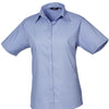 Premier Ladies Short Sleeve Poplin Blouse