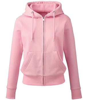 Anthem Ladies Organic Full Zip Hoodie Pink