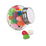 Branded Glass jar with jelly beans