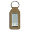 Branded Long Square Shaped Keyfob with Domed Medallion