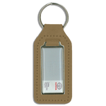 Branded Long Square Shaped Keyfob with Domed Medallion