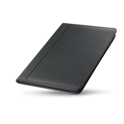 Branded A4 conference folder with leather cover