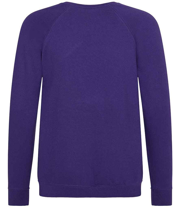 AWDis Academy Kids Raglan Sweatshirt Purple