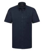 Russell Collection Short Sleeve Easy Care Oxford Shirt