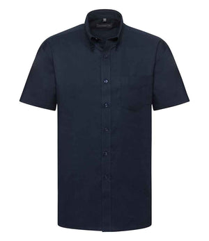 Russell Collection Short Sleeve Easy Care Oxford Shirt