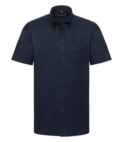 Russell Collection Short Sleeve Easy Care Oxford Shirt