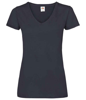 Fruit of the Loom Lady Fit Value V Neck T-Shirt Deep Navy
