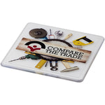Branded Renzo square plastic coaster