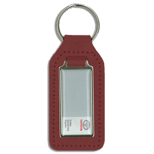 Long Square Shaped Keyfob with Domed Medallion