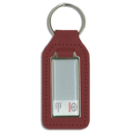 Branded Long Square Shaped Keyfob with Domed Medallion