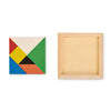 Tangram puzzle in wood