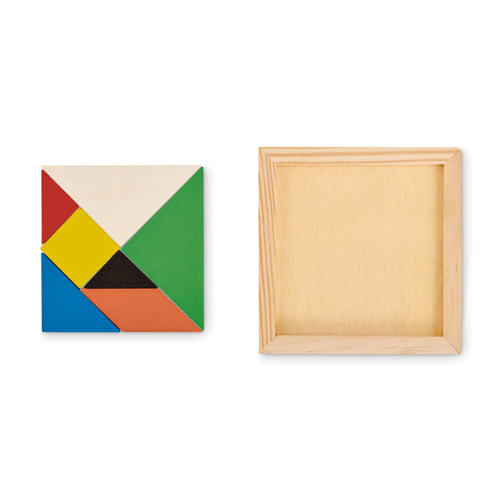 Branded Tangram puzzle in wood