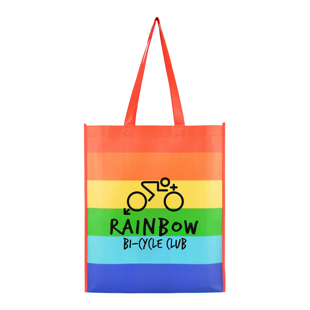 Branded Eco Friendly non woven PP long handled shopper with gusset